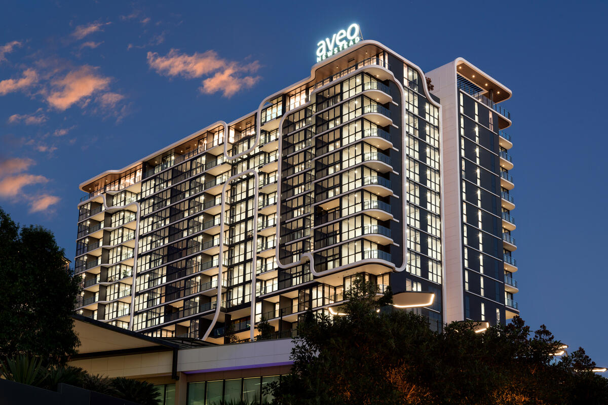 Newstead retirement village at dusk