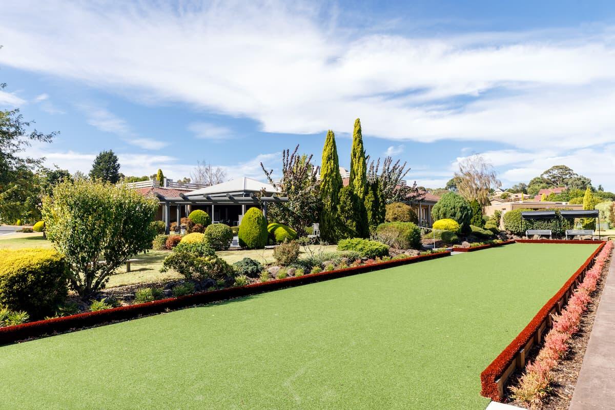 Oak Tree Hill Retirement Living Outdoor Lawn Bowl Green