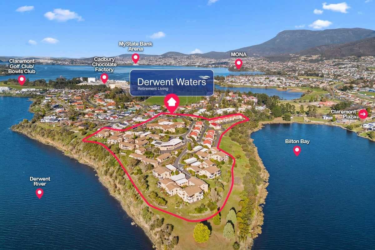 Derwent Waters Retirement Village Aerial Map Location